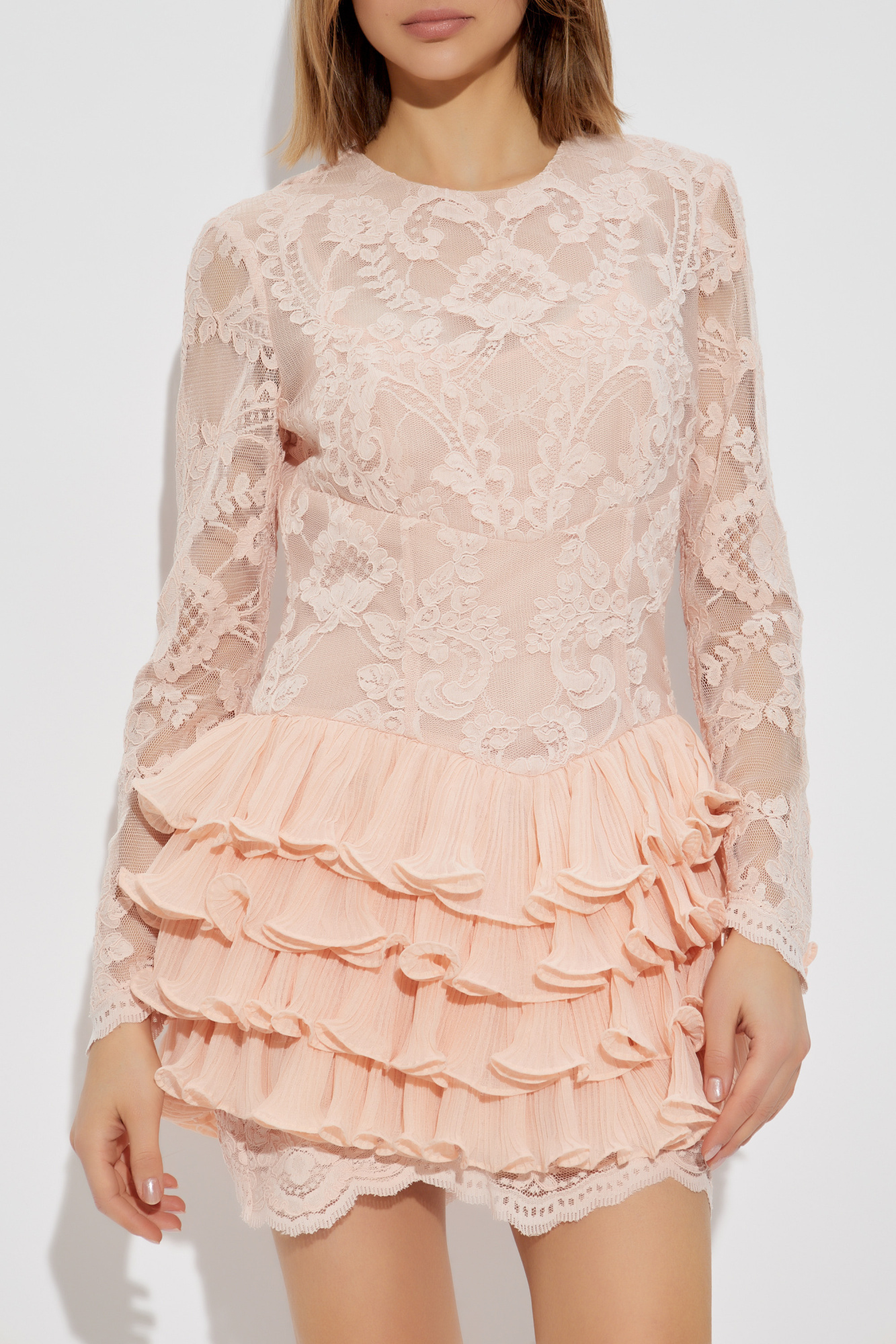 Pink Lace dress with ruffles Zimmermann - Vitkac AS